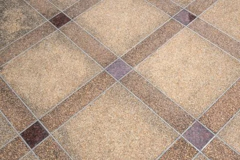 The floor ground square textured pattern for decoration in the out door park Stock Photos