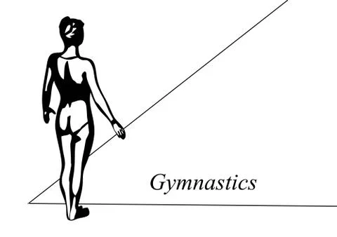Floor gymnast Stock Illustration