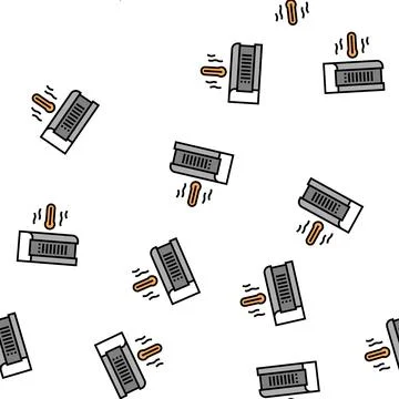 Floor heater vector seamless pattern Stock Illustration
