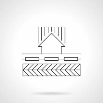 Floor heating circulation flat line vector icon Ilustración de archivo