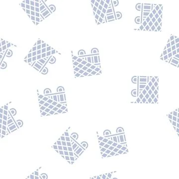 Floor heating glyph vector seamless pattern isolated Stock Illustration