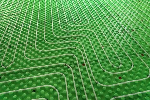 Floor heating installation - hydronic system Foto stock