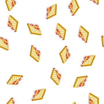 Floor heating isometric icon seamless pattern isolated Stock Illustration
