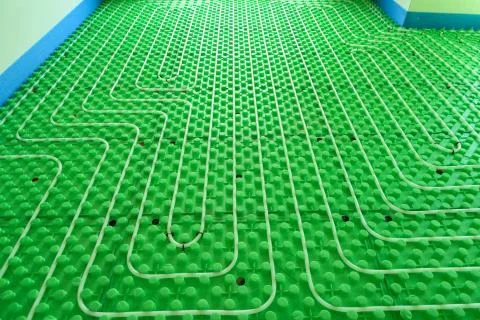 Floor heating system - hydro installation Stock-Fotos