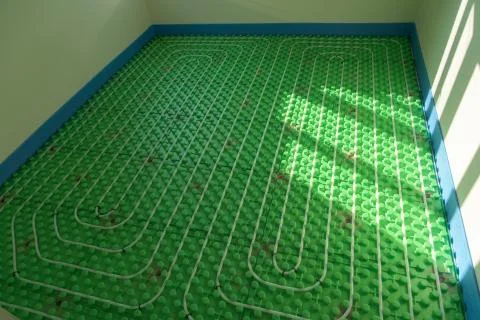 The floor heating system Stock Photos