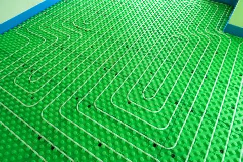 Floor hydro installation Stock Photos