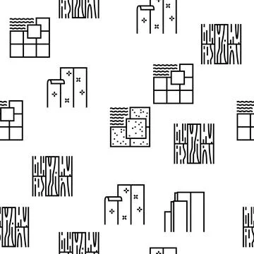 Floor Installation Vector Seamless Pattern 스톡 일러스트