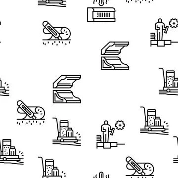 Floor Installation Vector Seamless Pattern 스톡 일러스트