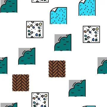 Floor Installation Vector Seamless Pattern Illustrazione stock