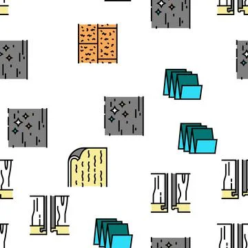 Floor Installation Vector Seamless Pattern Illustrazione stock