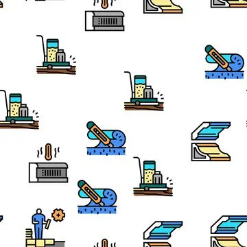 Floor Installation Vector Seamless Pattern Illustrazione stock