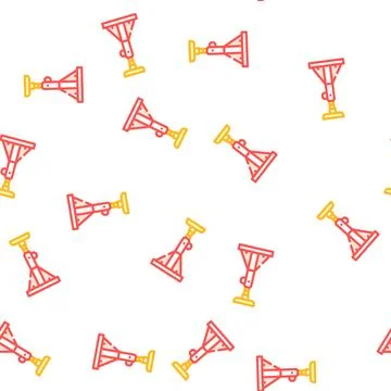 Floor jacks vector seamless pattern Stock Illustration