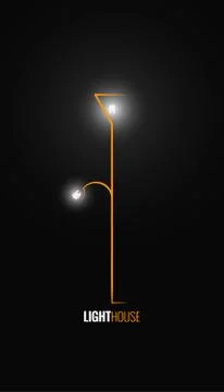 Floor lamp design background Stock Illustration