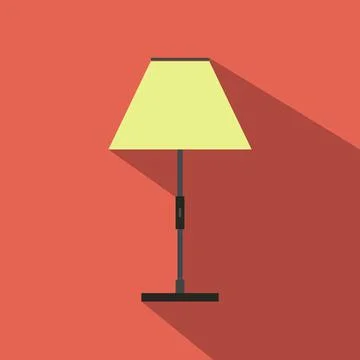 Floor lamp flat icon Stock Illustration