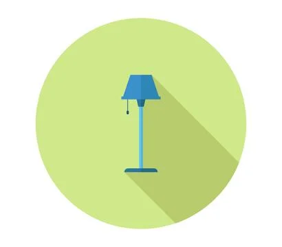 Floor lamp icon illustrated in vector on white background イラスト素材