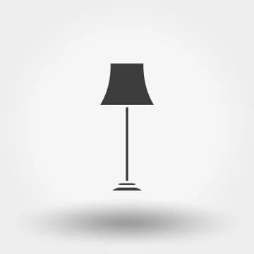 Floor lamp. Icon. Stock Illustration