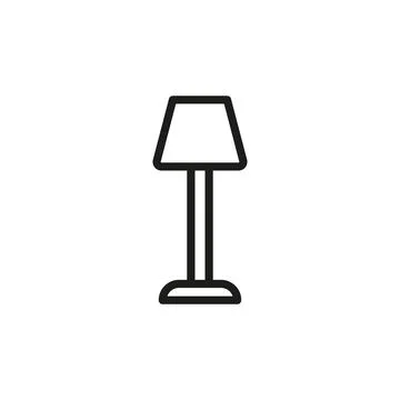 Floor lamp icon vector design templates simple and modern Stock Illustration