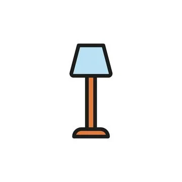 Floor lamp icon vector design templates simple and modern Stock Illustration