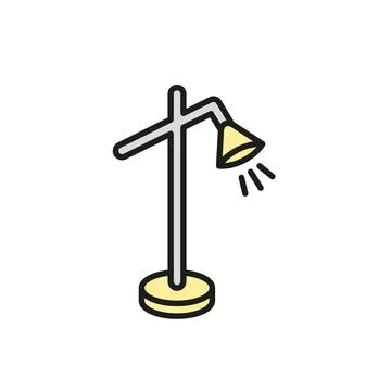 Floor lamp icon vector design templates simple and modern Stock Illustration