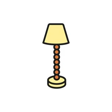 Floor lamp icon vector design templates simple and modern Stock Illustration