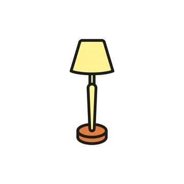Floor lamp icon vector design templates simple and modern Stock Illustration