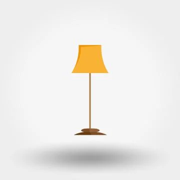 Floor lamp. Icon. Vector. Flat. Stock Illustration