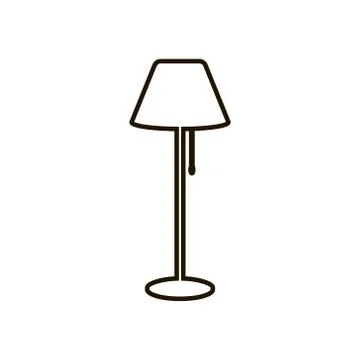 Floor lamp icon on white background. Illustration eps 10. Stock Illustration