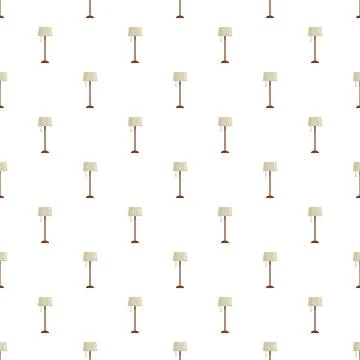 Floor lamp pattern creating seamless home decor background Stock Illustration