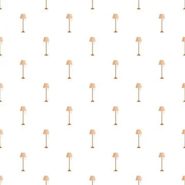 Floor lamp pattern creating seamless home decor background Stock Illustration