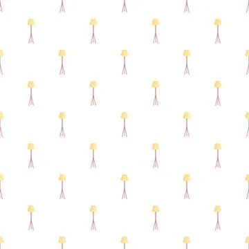 Floor lamp pattern creating a stylized interior design background Stock Illustration