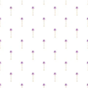 Floor lamp pattern with purple shades home decor Stock Illustration