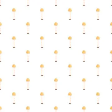 Floor lamp seamless pattern creating home decor background Stock Illustration