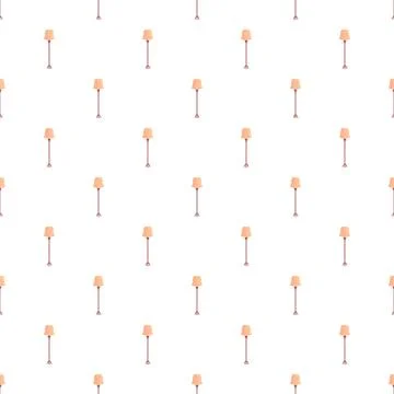 Floor lamp seamless pattern creating home interior design background Stock Illustration