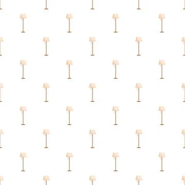 Floor lamp seamless pattern vector illustration on white background イラスト素材