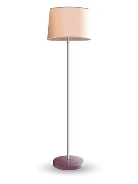 Floor lamp stands on the floor Stock Illustration