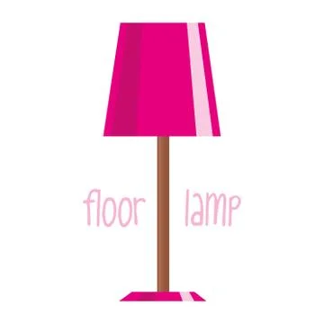 Floor lamp on white background Stock Illustration