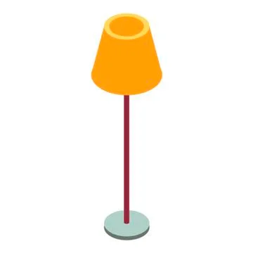 Floor lamp on white background. Vector illustration in trendy flat style. ESP 10 Stock Illustration