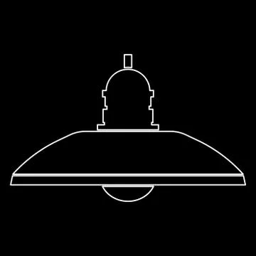 Floor lamp white color path  icon . Stock Illustration