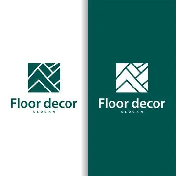 Floor logo simple abstract design home decoration Ceramic tile vector illus.. Stock Illustration