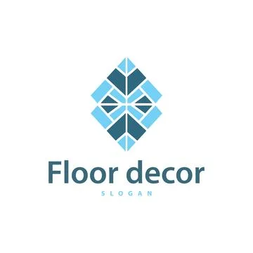 Floor logo simple abstract design home decoration Ceramic tile vector illus.. Stock Illustration
