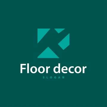 Floor logo simple abstract design home decoration Ceramic tile vector illus.. Stock Illustration