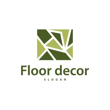 Floor logo simple abstract design home decoration Ceramic tile vector illus.. Stock Illustration
