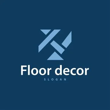 Floor logo simple abstract design home decoration Ceramic tile vector illus.. Stock Illustration