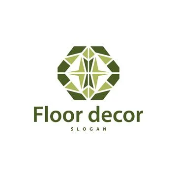 Floor logo simple abstract design home decoration Ceramic tile vector illus.. Stock Illustration