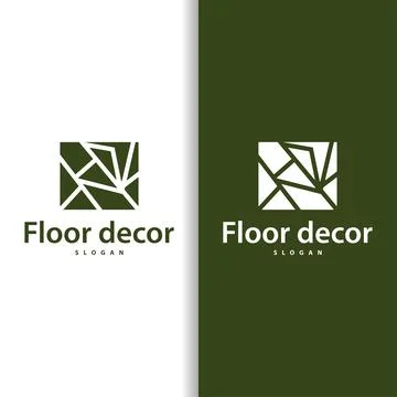 Floor logo simple abstract design home decoration Ceramic tile vector illus.. Stock Illustration