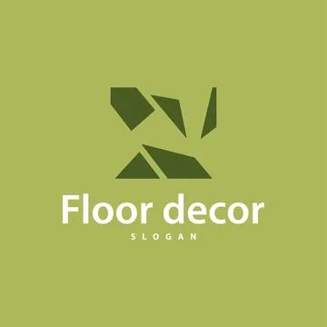 Floor logo simple abstract design home decoration Ceramic tile vector illus.. Stock Illustration