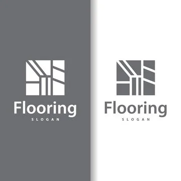 Floor logo simple abstract design home decoration Ceramic tile vector illus.. Stock Illustration