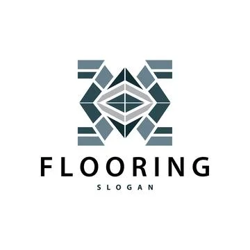 Floor logo simple abstract design home decoration Ceramic tile vector illus.. Stock Illustration