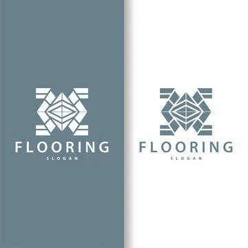 Floor logo simple abstract design home decoration Ceramic tile vector illus.. Stock Illustration