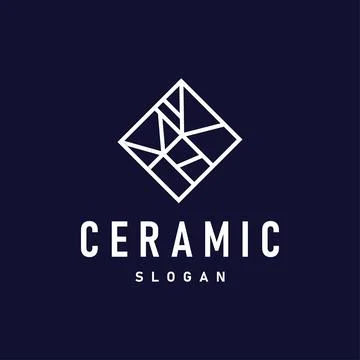 Floor logo simple abstract design home decoration Ceramic tile vector illus.. Stock Illustration